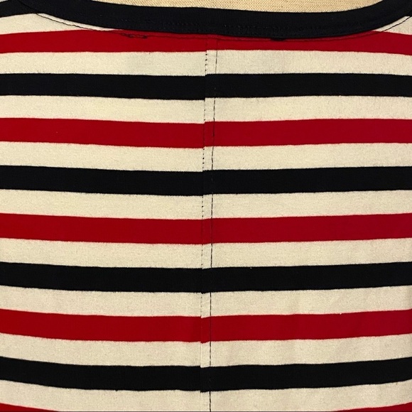 Tommy‎ Hilfiger red white black striped sleeveless maxi dress size small #72414 - Picture 6 of 11